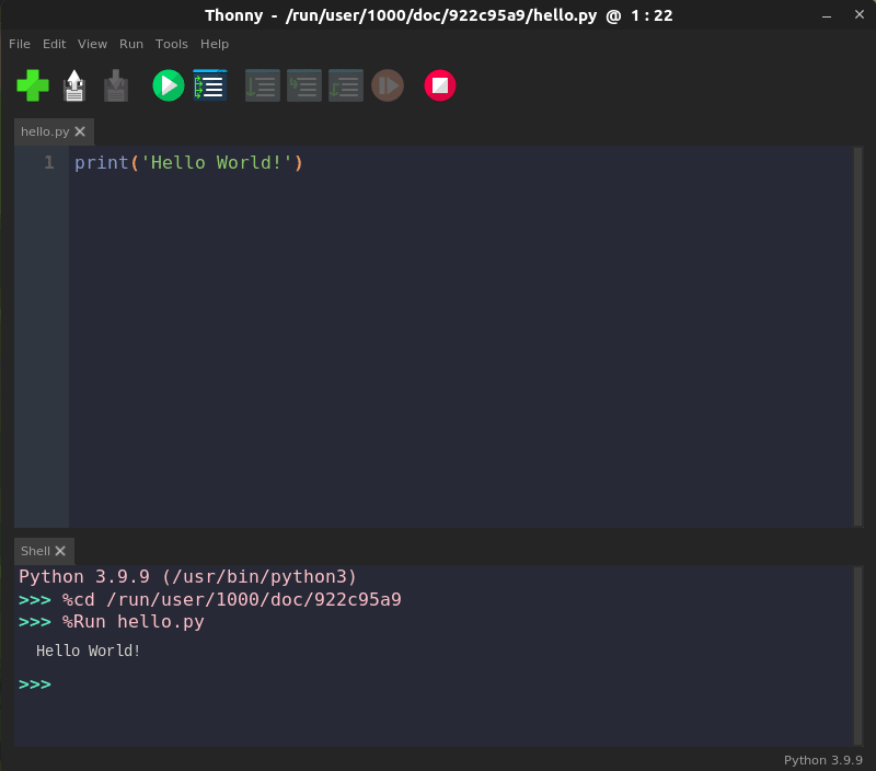 Thonny Python IDE